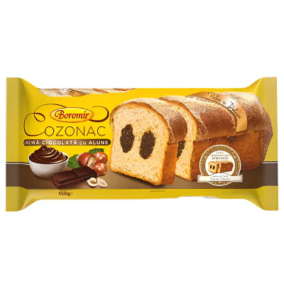Boromir Cozonac cu Crema Ciocolata & Alune 450 g - WALTI