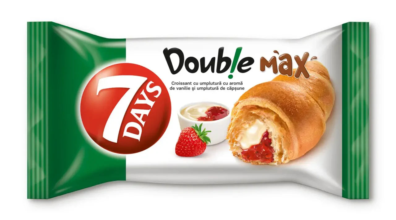7 DAYS Croissant Double Vanilie & Capsune 80 g - WALTI
