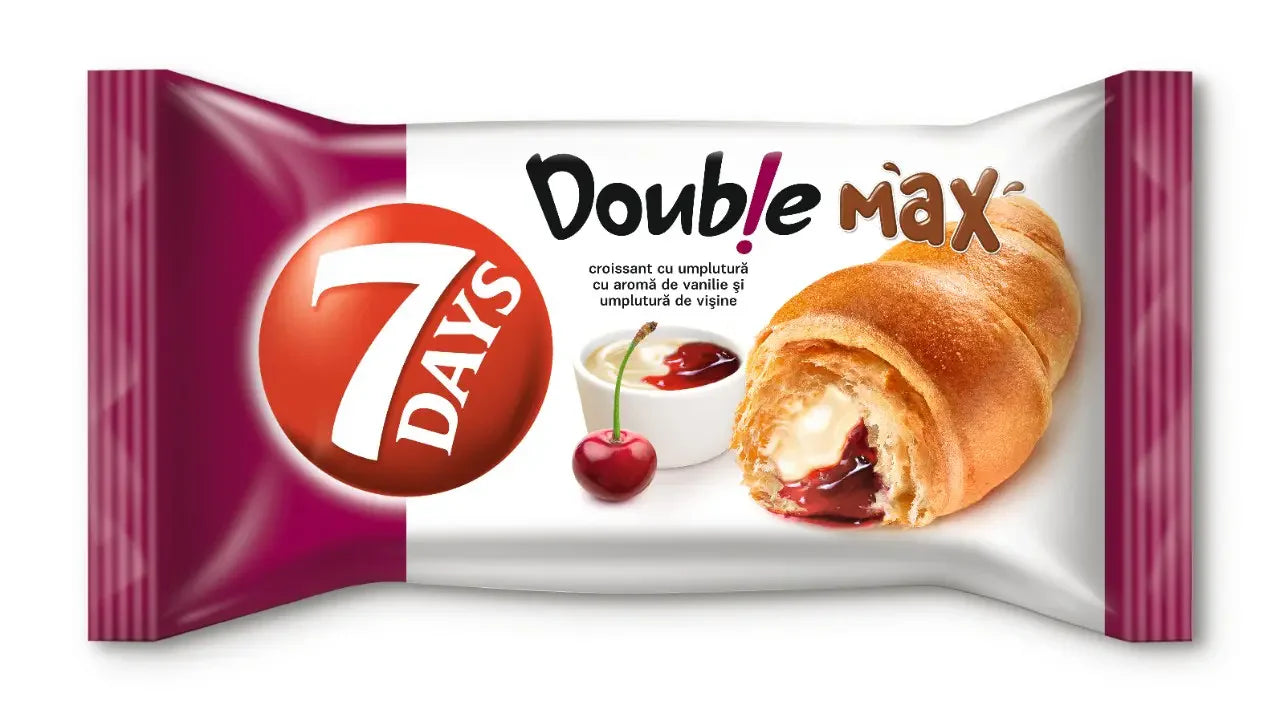 7 DAYS Croissant Double Vanilie & Cirese 20 x 80 g - WALTI