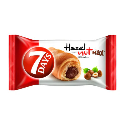 7 DAYS Croissant Hazelnut Alune de padure si cacao 20 x 80 g - WALTI
