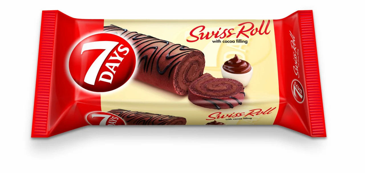 7 DAYS Swiss Roll Rulada Cacao 200 g - WALTI