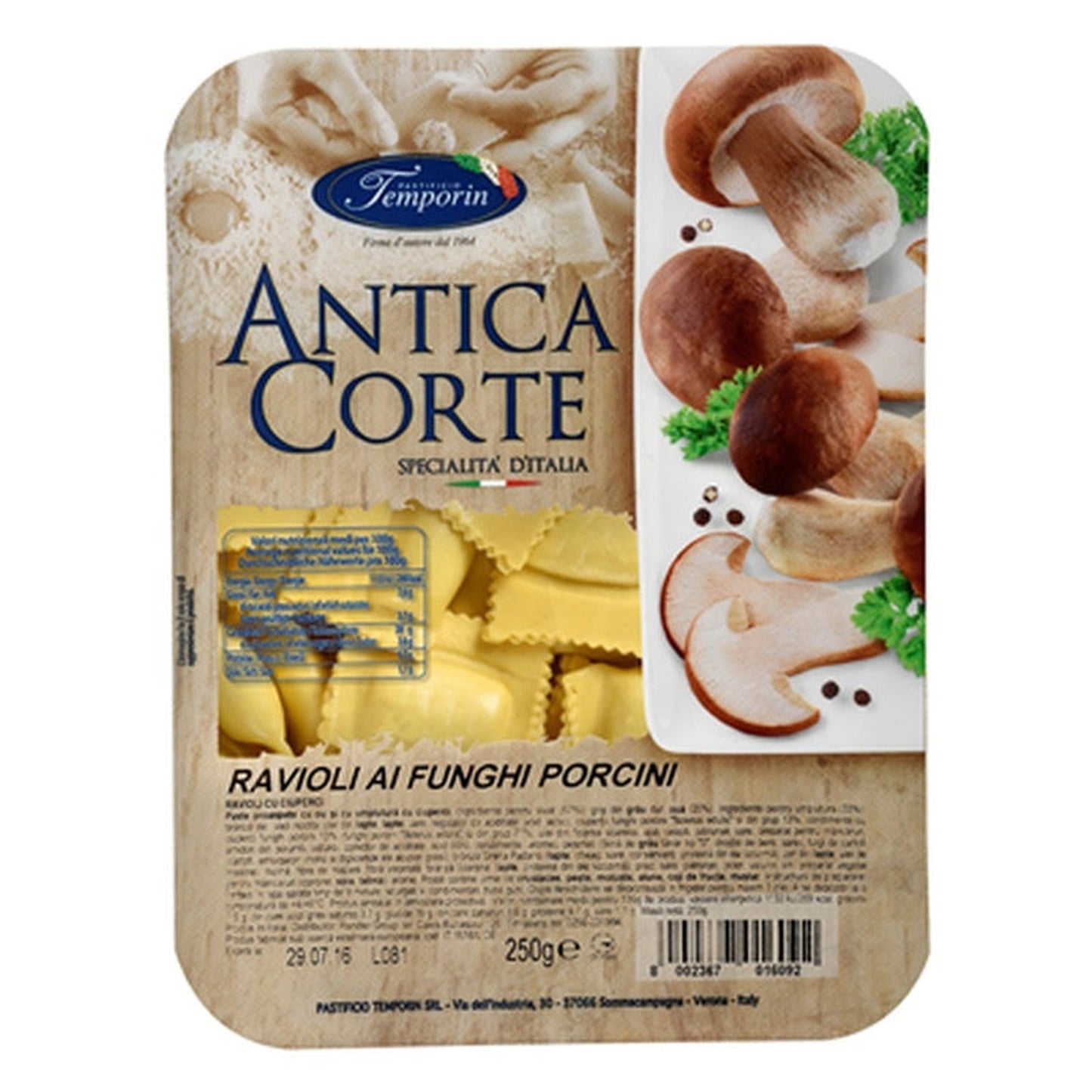 ANTICA CORTE Ravioli cu Ciuperci 250 g