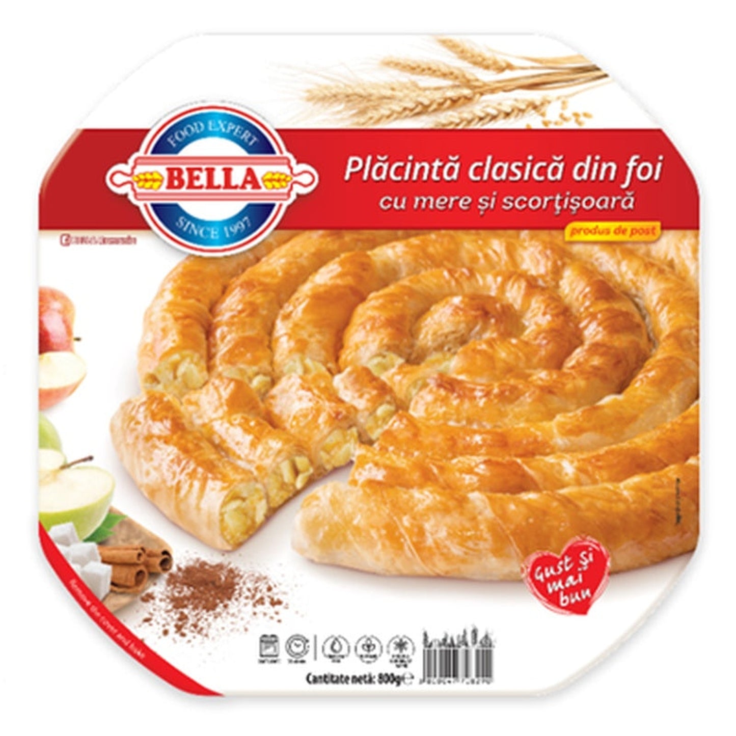 BELLA Placinta cu Mere 800 g ❄