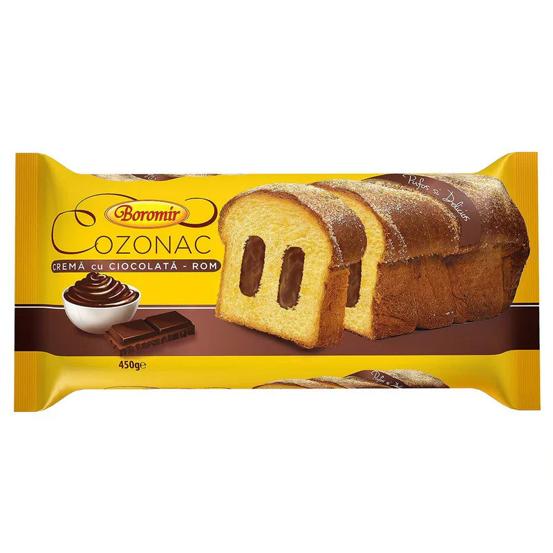 Boromir Cozonac Crema Ciocolata & Rom 450 g - WALTI
