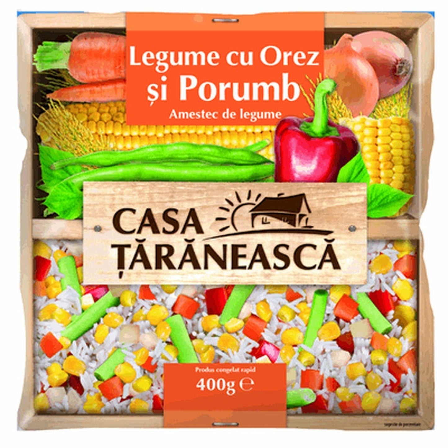 CASA TARANEASCA Amestec Legume cu Porumb & Orez 400 g