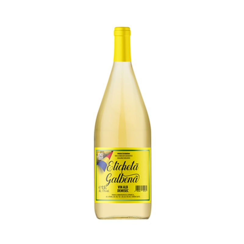COTNARI ETICHETA GALBENA Vin Alb Demisec SGR 1,5 L