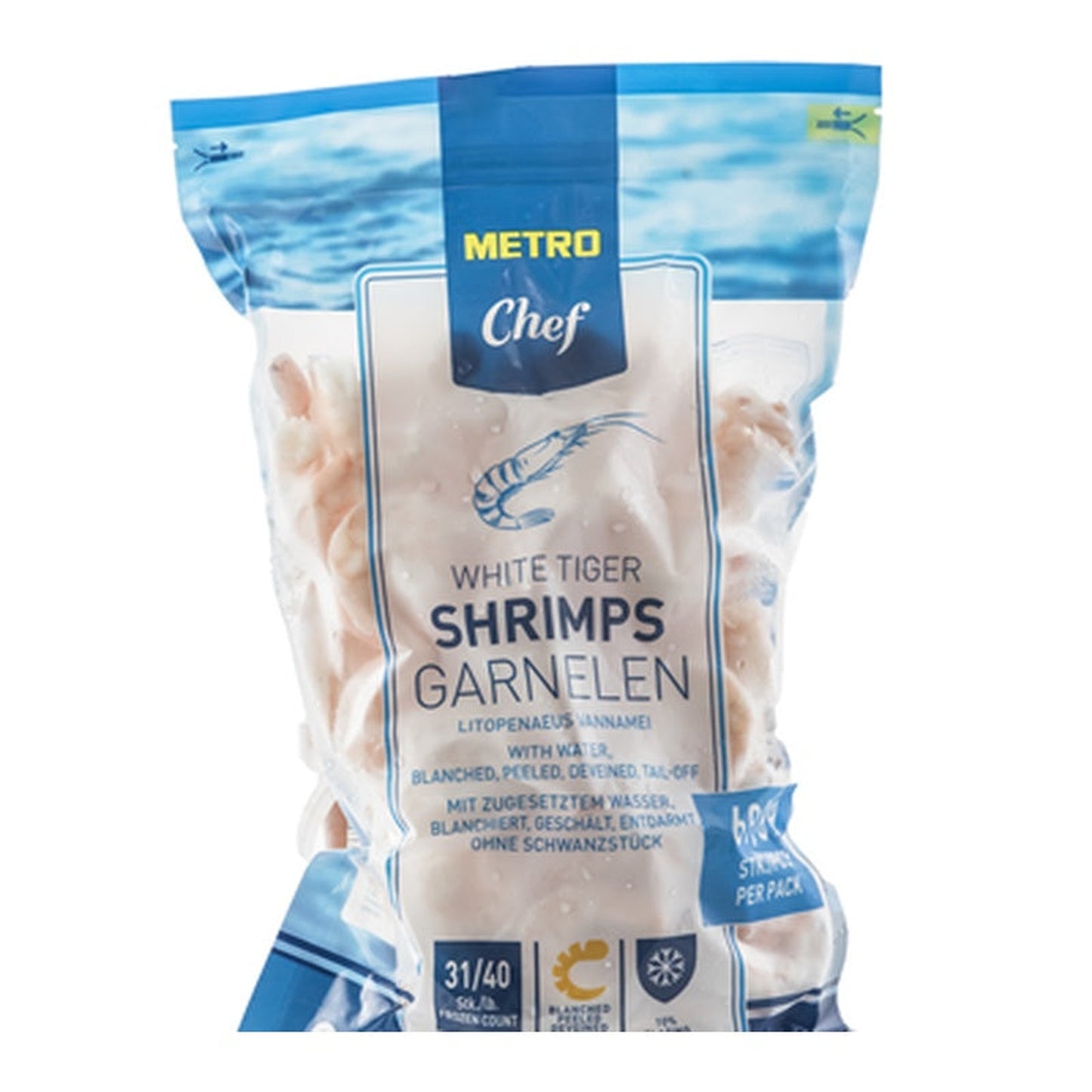Chef Creveti Cruzi Peeled deveined Congelati Calibru 31-40 800 g ❄