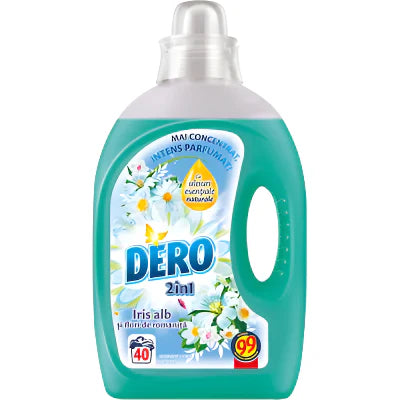 DERO 2in1 Iris Alb Detergent Automat 40 Spalari 2 L - WALTI