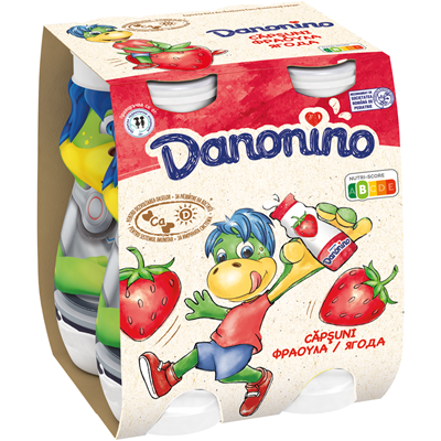 Danonino Iaurt de Baut cu Capsuni 4 x 100 g