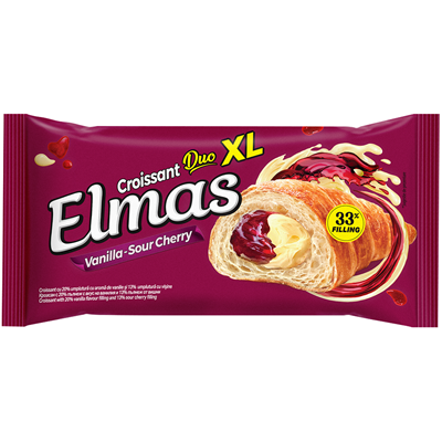 ELMAS Xl Croissant cu Visine si Vanilie 80 g - WALTI