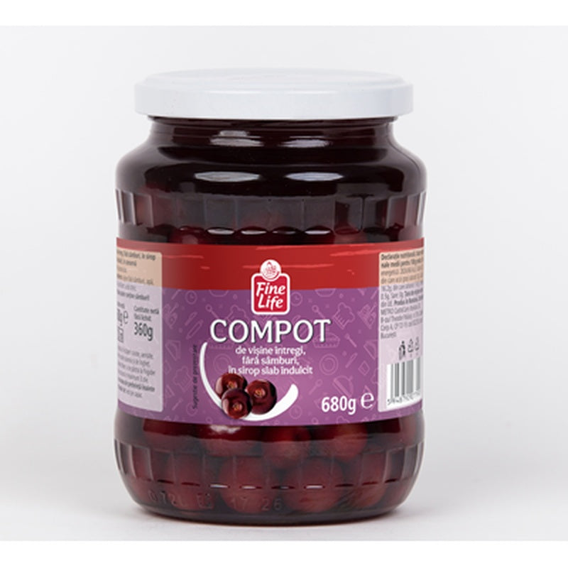 Fine Life Compot Visine fara Samburi 680 g
