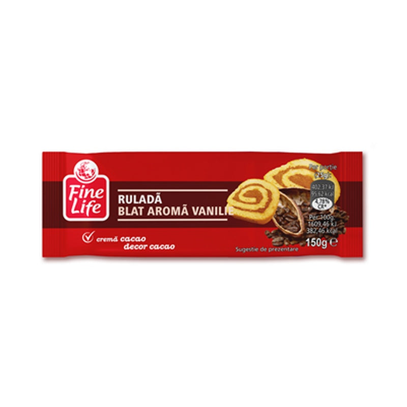 Fine Life Rulada cu Vanilie si Cacao 150 g