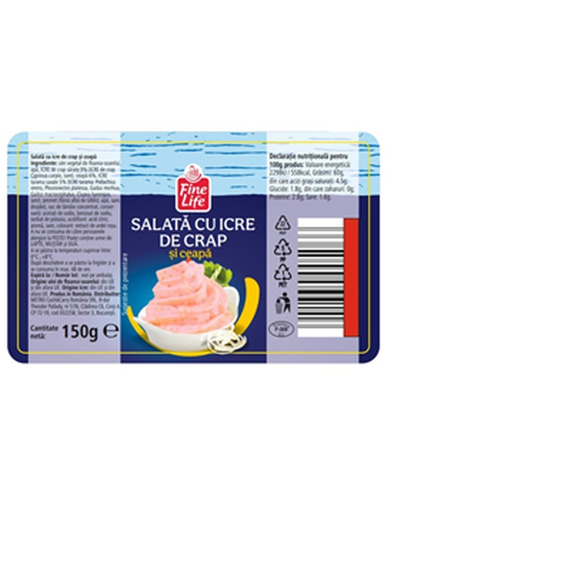 Fine Life Salata Icre Crap & Ceapa 150 g
