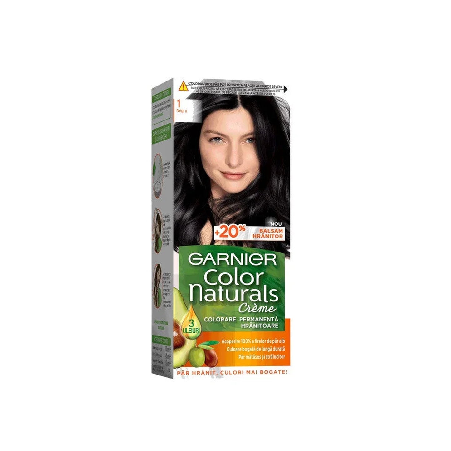 GARNIER Color Naturals Vopsea de Par Nuanta 1 - Negru 100 ml