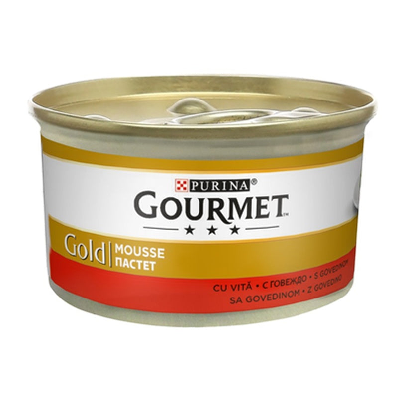 GOURMET Gold Mousse Hrana Umeda pentru Pisici cu Vita 85 g