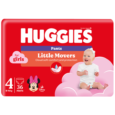 HUGGIES 36 Scutece Chilotel Marimea 4 Fetite 9-14 Kg