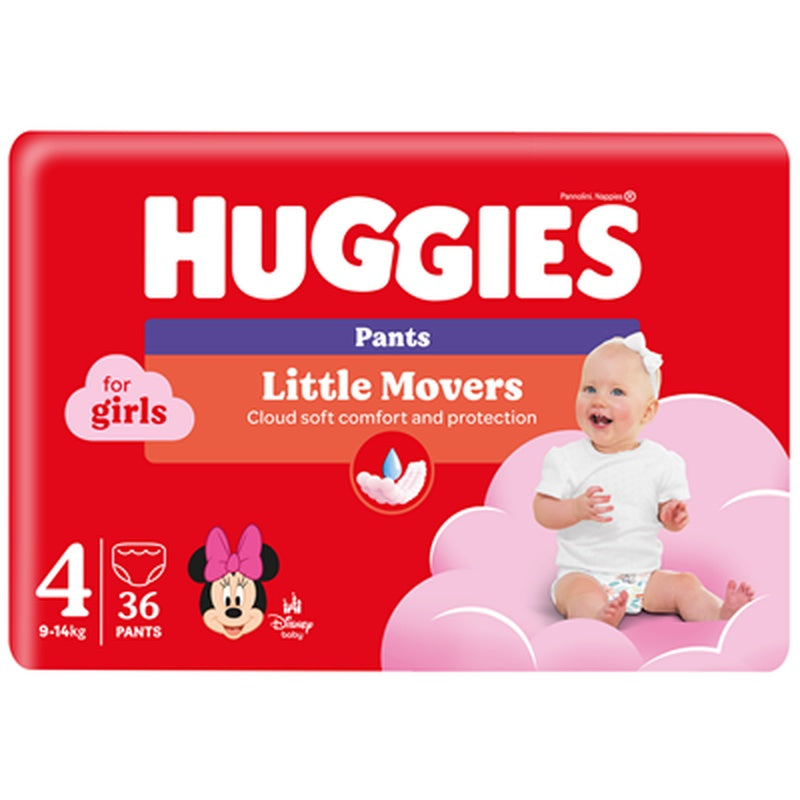 HUGGIES 36 Scutece Chilotel Marimea 4 Fetite 9-14 Kg