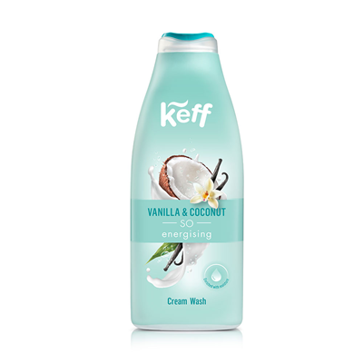 KEFF Gel de Dus cu Parfum de Vanilie si Nuca de Cocos 500 ml