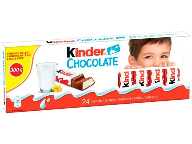 KINDER CHOCOLATE Batoane de Ciocolata cu Lapte 300 g - WALTI