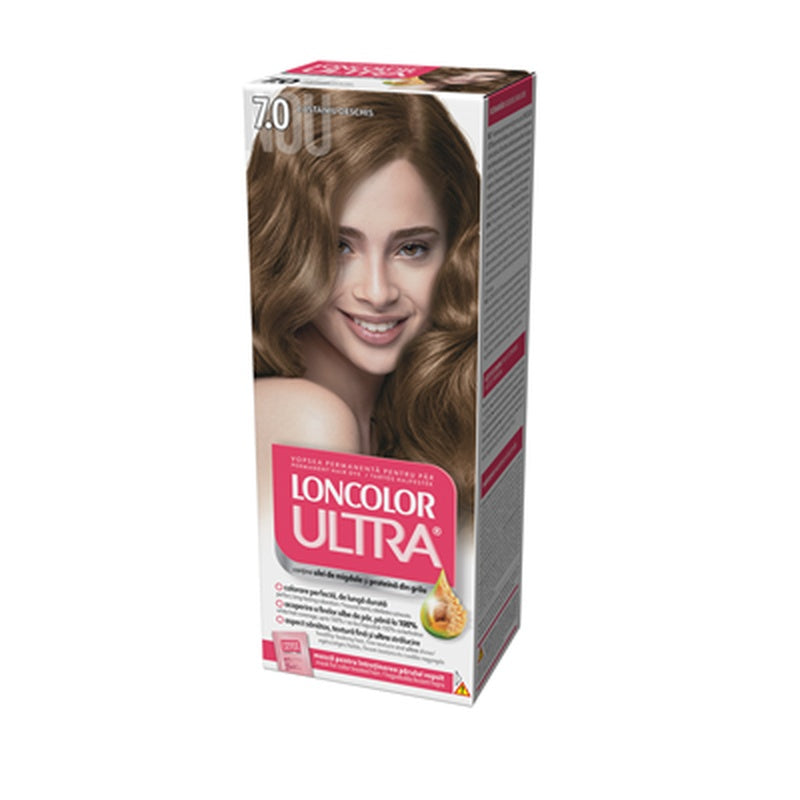 LONCOLOR Ultra Vopsea de Par Nuanta 7.0 Duo Castaniu Deschis 2 x 100 ml