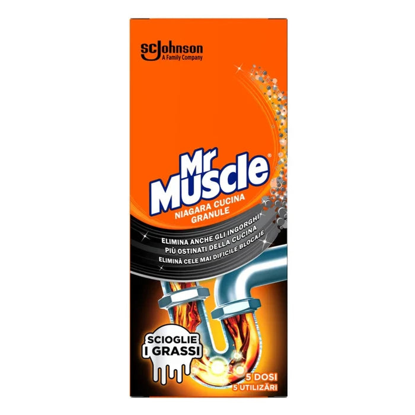 MR. MUSCLE Granule pentru Desfundarea Tevilor Niagara 250 g