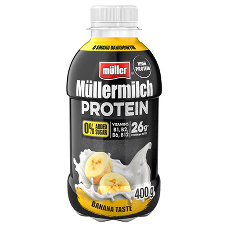 MULLER Bautura Lactata cu Proteine si Gust Banana 400 g