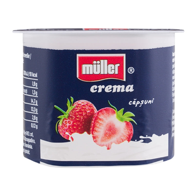 MULLER Crema Iaurt cu Capsuni 125 g