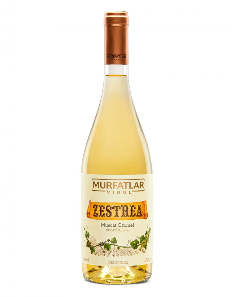 MURFATLAR ZESTREA Muscat Ottonel Vin Alb Demidulce SGR 0,75 L - WALTI