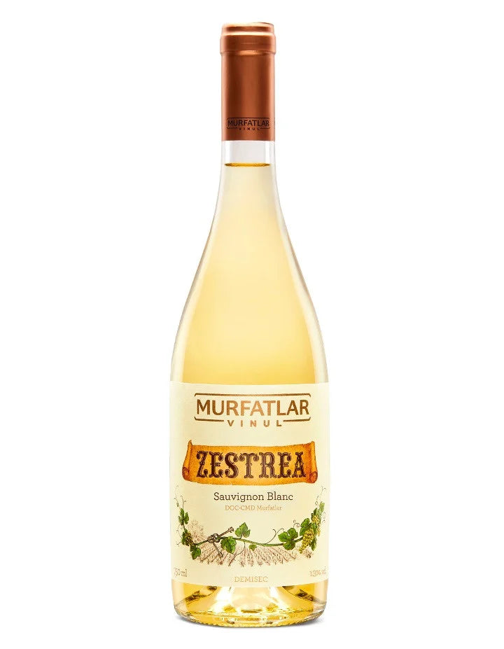 MURFATLAR ZESTREA Sauvignon Blanc Vin Alb Demisec SGR 0,75 L - WALTI