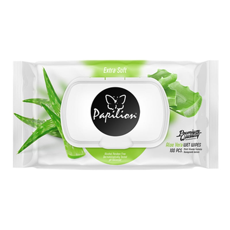 PAPILION Servetele Umede cu Aloe Vera 100 bucati