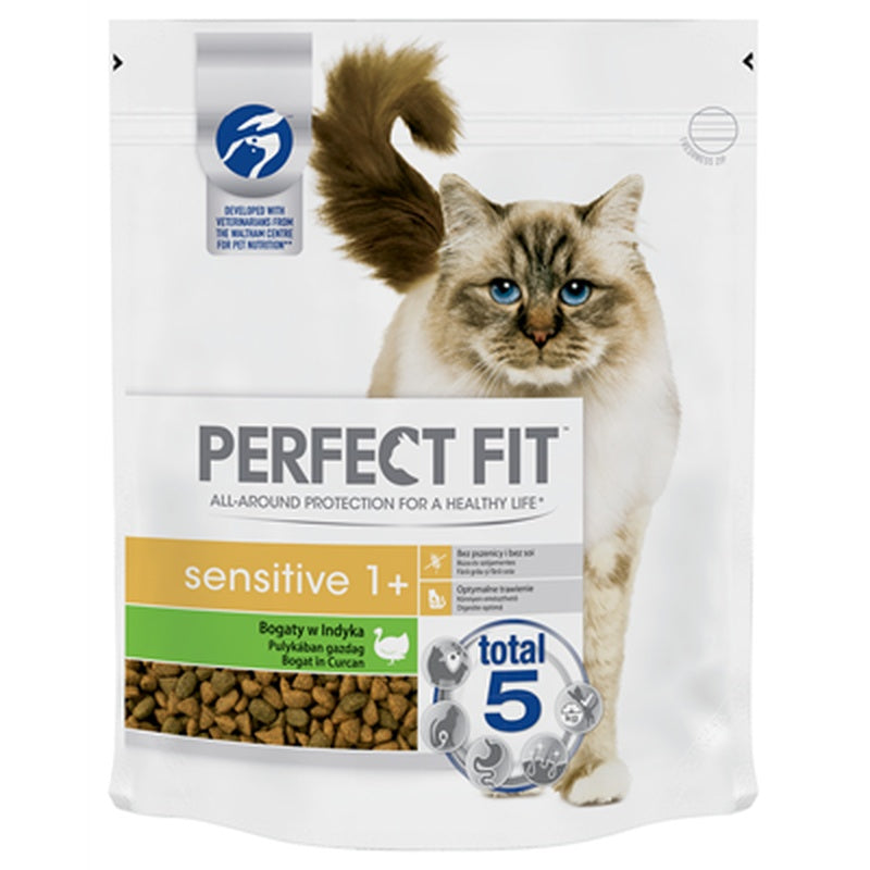 PERFECT FIT Hrana Uscata pentru Pisici Sensitive Curcan 750 g