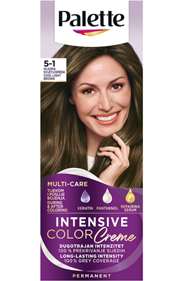 Palette Intensive Color Creme Vopsea de Par Nuanta 5 - 1 Saten Deschis Rece 110 ml