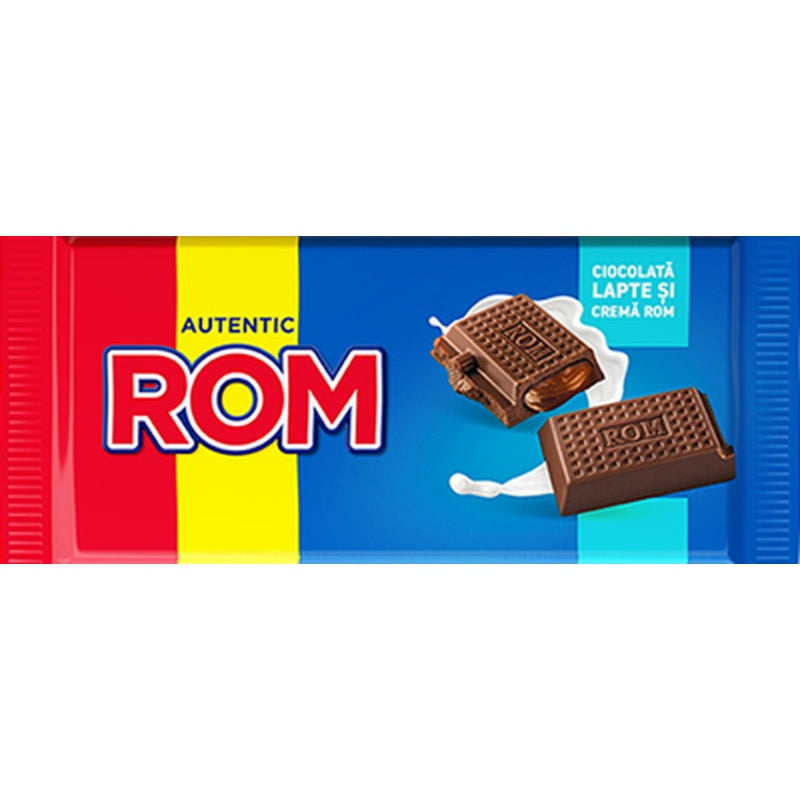 ROM Ciocolata Lapte si Crema ROM 88 g