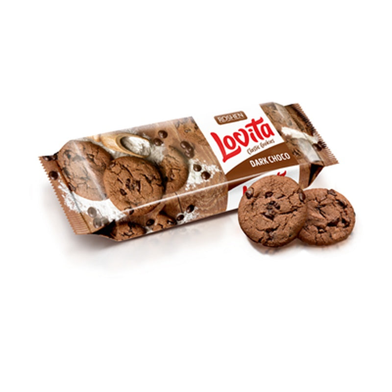 ROSHEN lovita Biscuiti cu Cacao si Bucati de Glazura de Ciocolata 150 g
