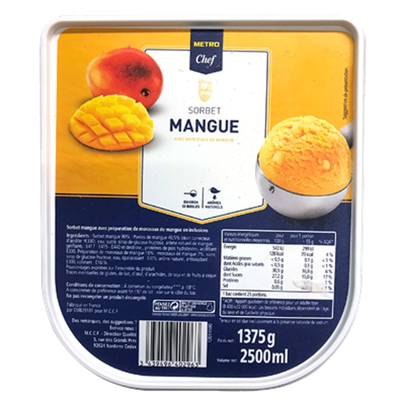 Sorbet Mango 2,5 L ❄