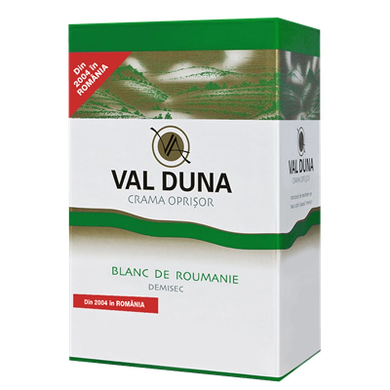 VAL DUNA Crama Oprisor Blanc De Roumanie Vin Alb Demisec 5 L