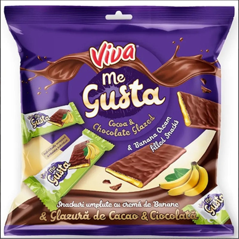 Viva Me Gusta Snack Banane Glazura Ciocolata 70 g