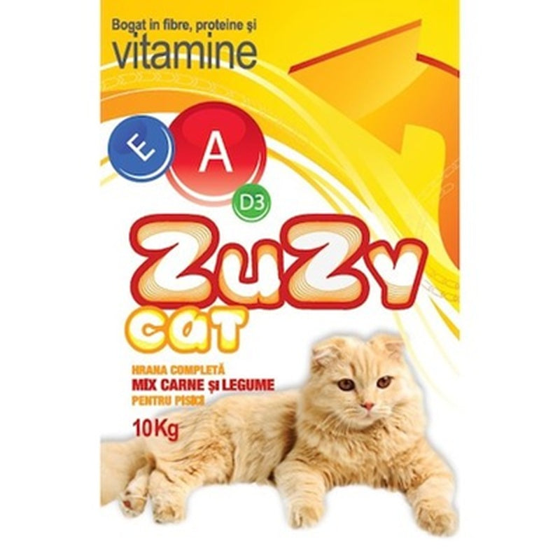 ZUZY Hrana Uscata pentru Pisici cu Mix de Carne si Legume 10 Kg