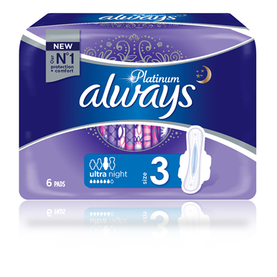 always Absorbante Platinum Night Size 3 6 bucati
