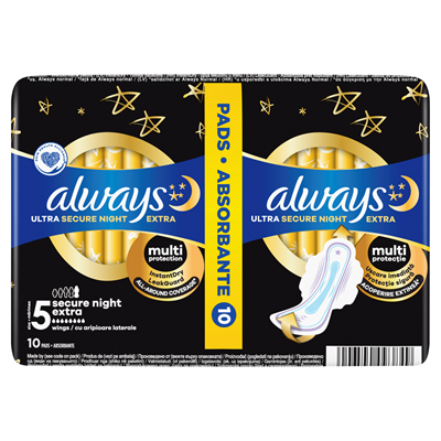 always Ultra Duo Absorbante pentru Timpul Noptii Numarul 4 10 bucati