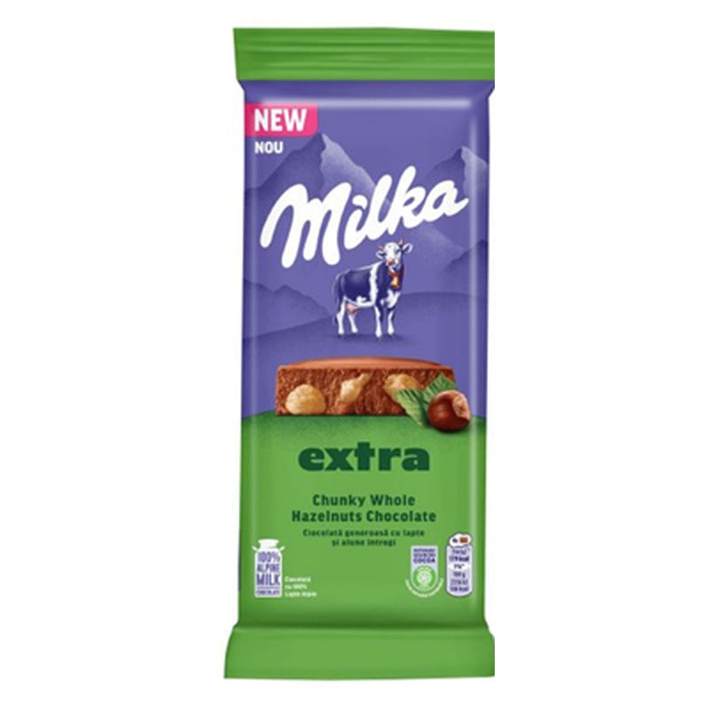 milka Ciocolata Lapte si Alune Intregi 190 g