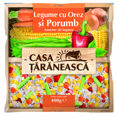 CASA TARANEASCA Amestec Legume cu Porumb & Orez 400 g