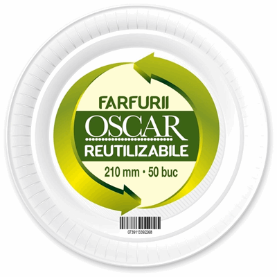 OSCAR 50 Farfurii Reutilizabile 21 cm