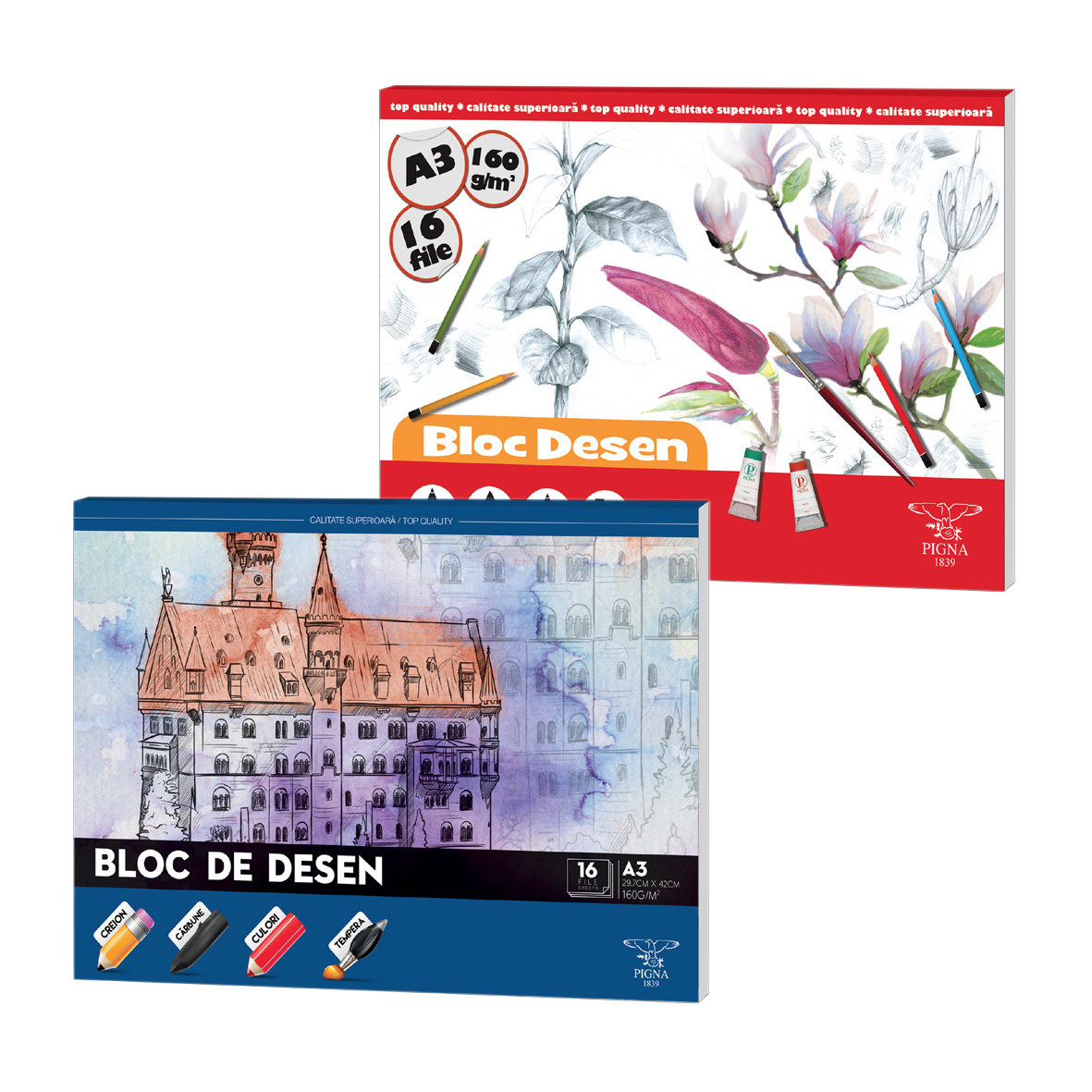PIGNA Bloc de Desen A3 16 File 160 g