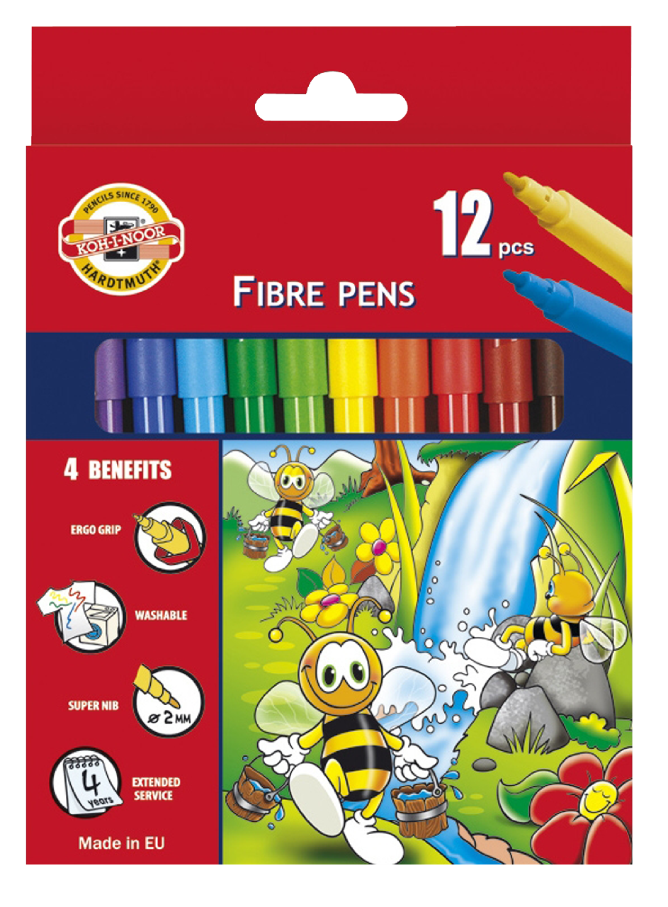 KOH-I-NOOR Dino/Bees Carioci Lavabile 12 bucati