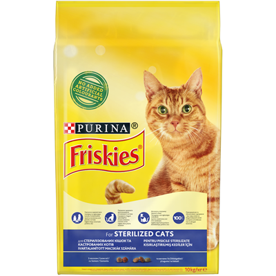 Friskies Hu Pisici Sterile cu Somon si Legume 10Kg