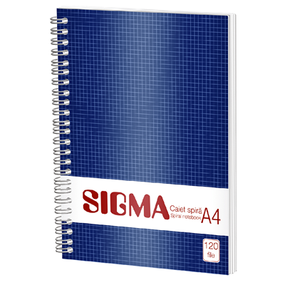 SIGMA Caiet Matematica cu Spirala A4 120 File
