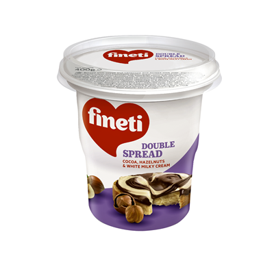 fineti Crema Bicolora Cacao & Alune de Padure & Crema de Lapte 400 g