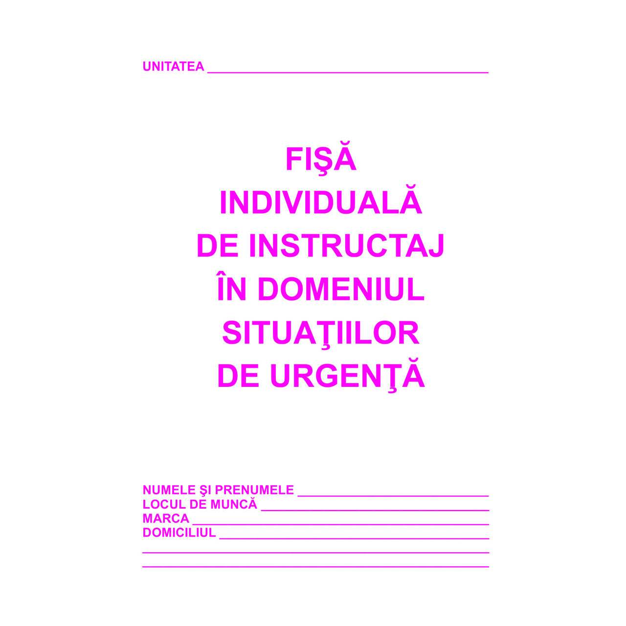 Fisa Individuala PSI 5 bucati