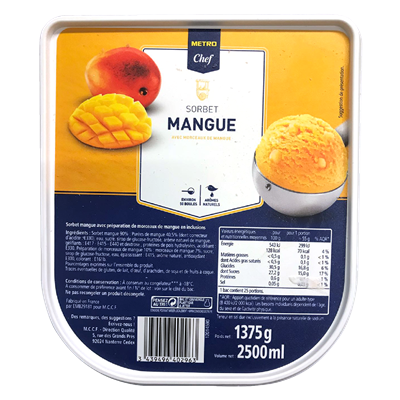 Sorbet Mango 2,5 L ❄